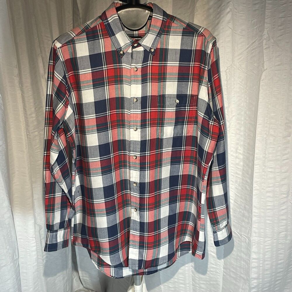 Vintage 80s Andhurst Mens XL Plaid Single Needle Button Down Shirt Belk USA